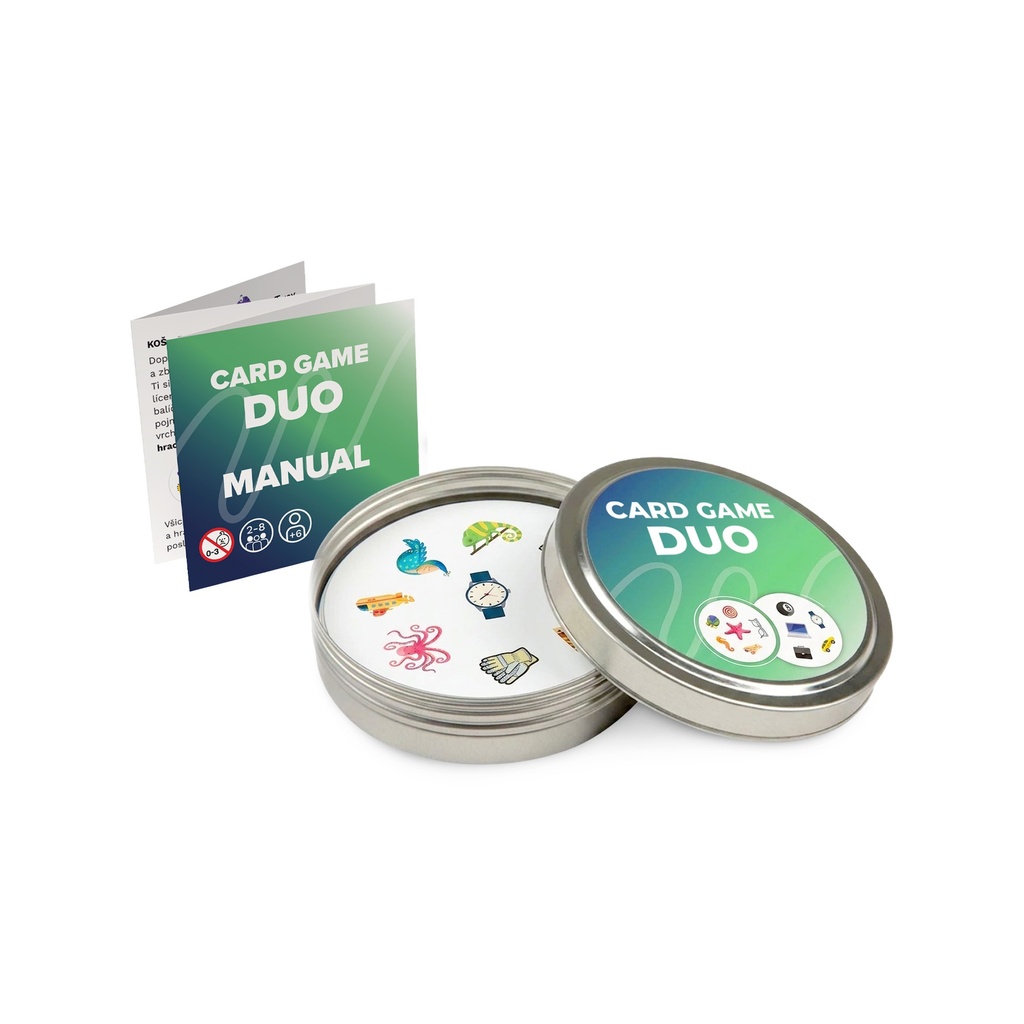 [G102.03] DUO kártyajáték, 57 kártya, fémdoboz
