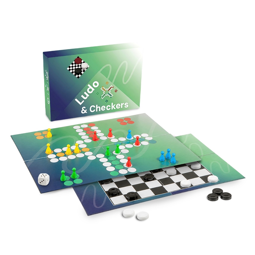 [G404.01] Ludo & Draughts 2-in-1 - standard version, paper box with lid